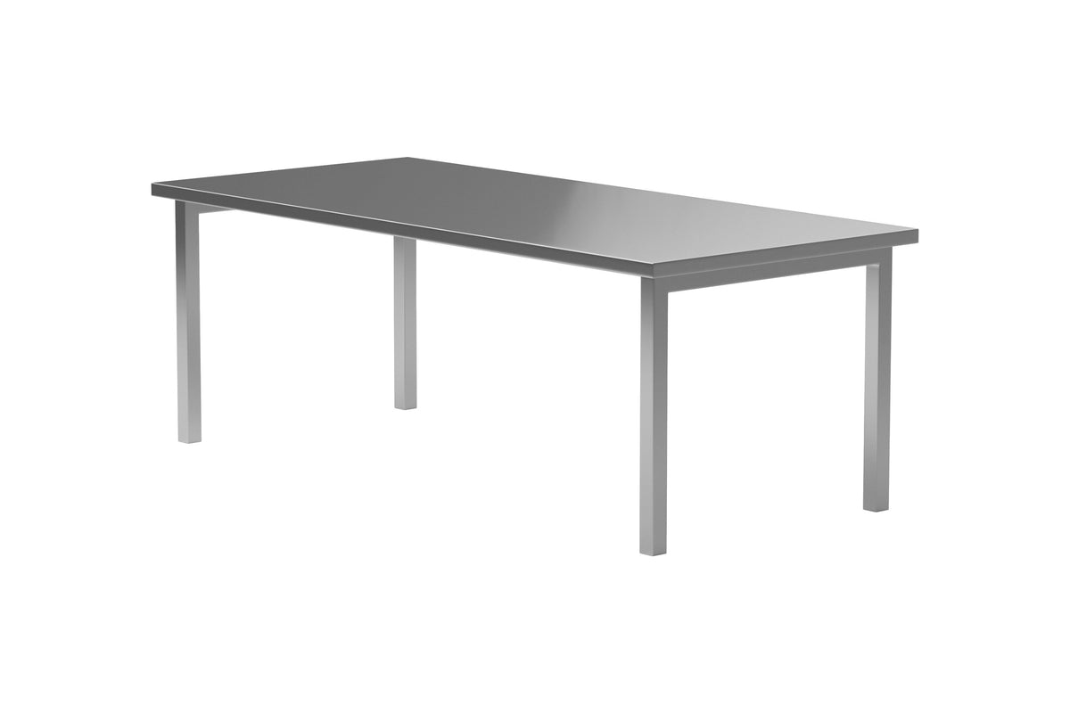 Cilo matbord 210x95x75 cm silverfärgat rostfritt stål