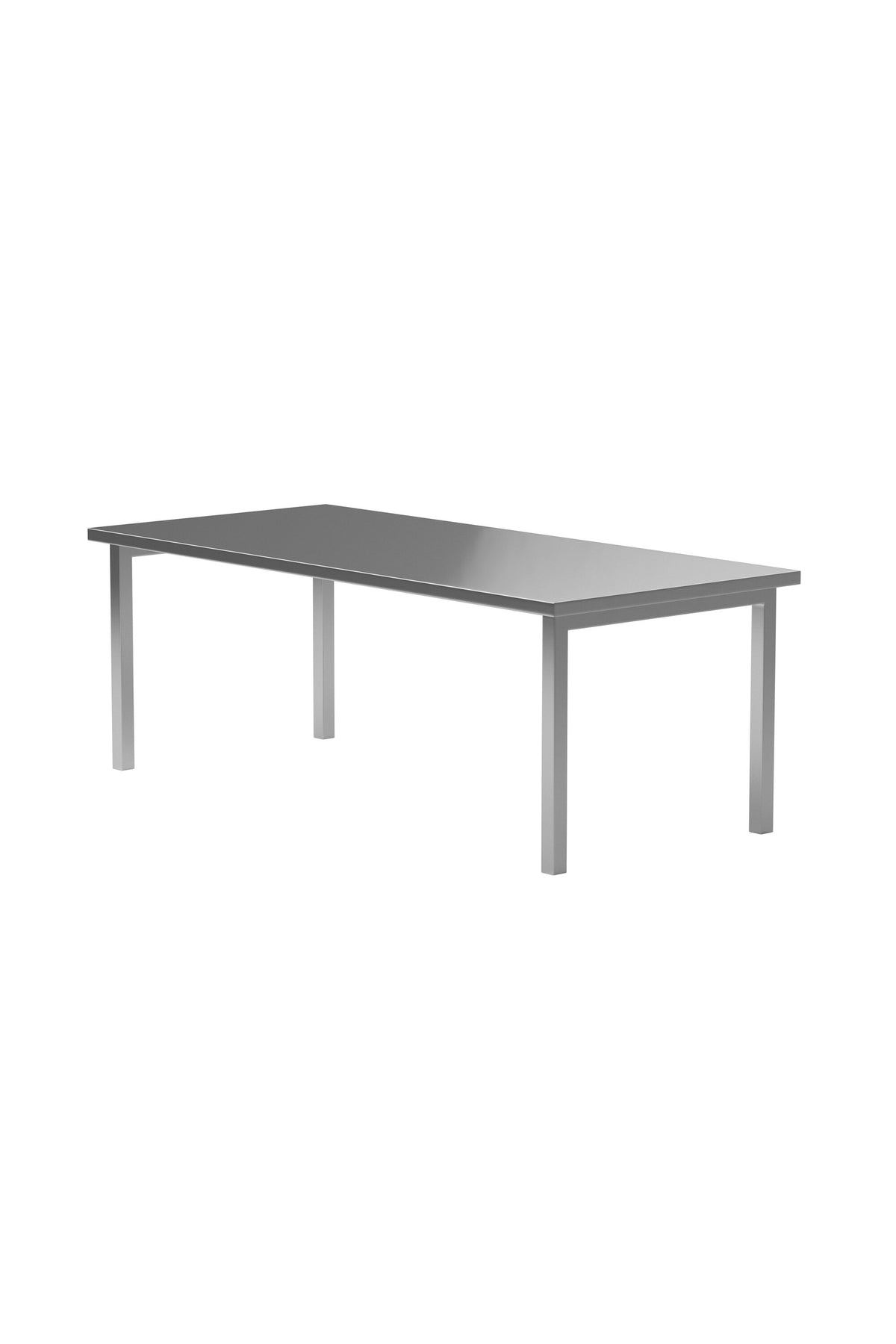Cilo matbord 210x95x75 cm silverfärgat rostfritt stål