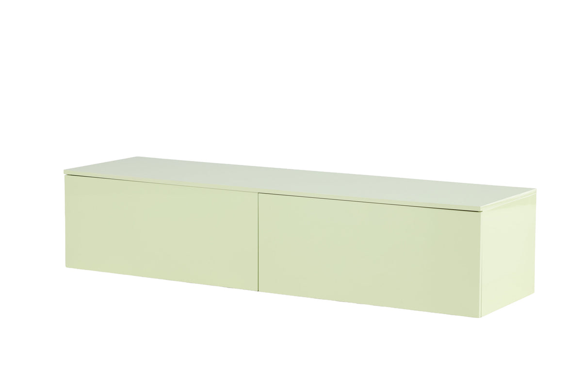 Frihamn byrå 160x45x35 cm högblank grön MDF