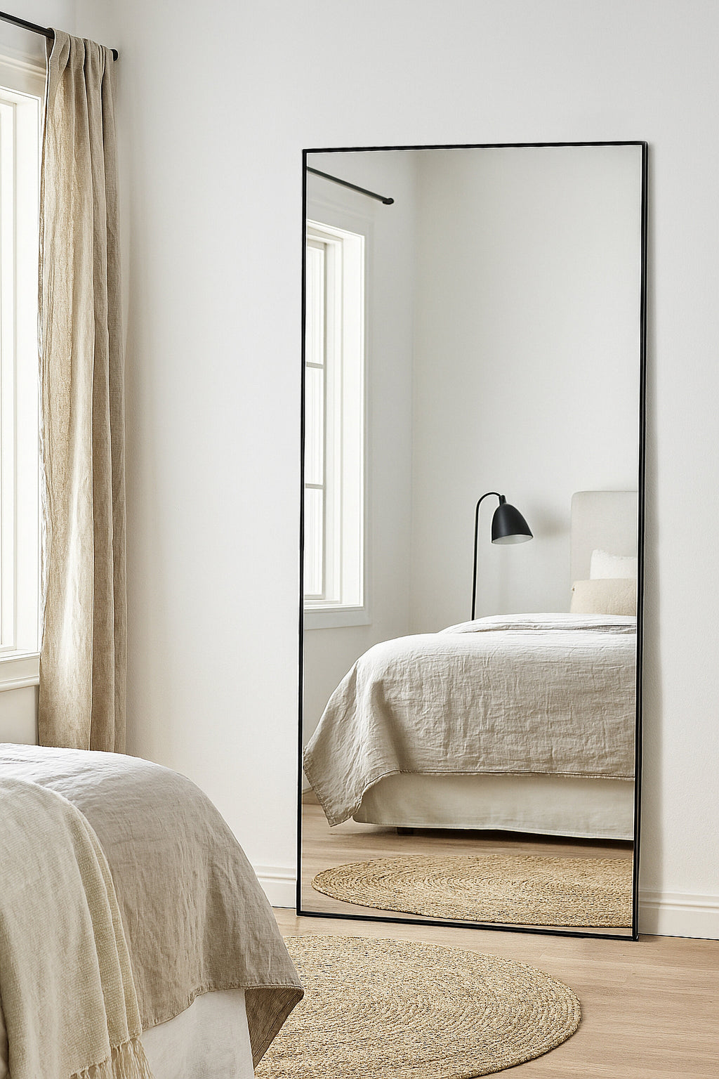 Dalton spegel 100x193 cm svart ram och klart glas