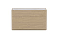 Noble byrå 48x100x60 cm naturfärgad MDF med 3D-papperslaminat och glas