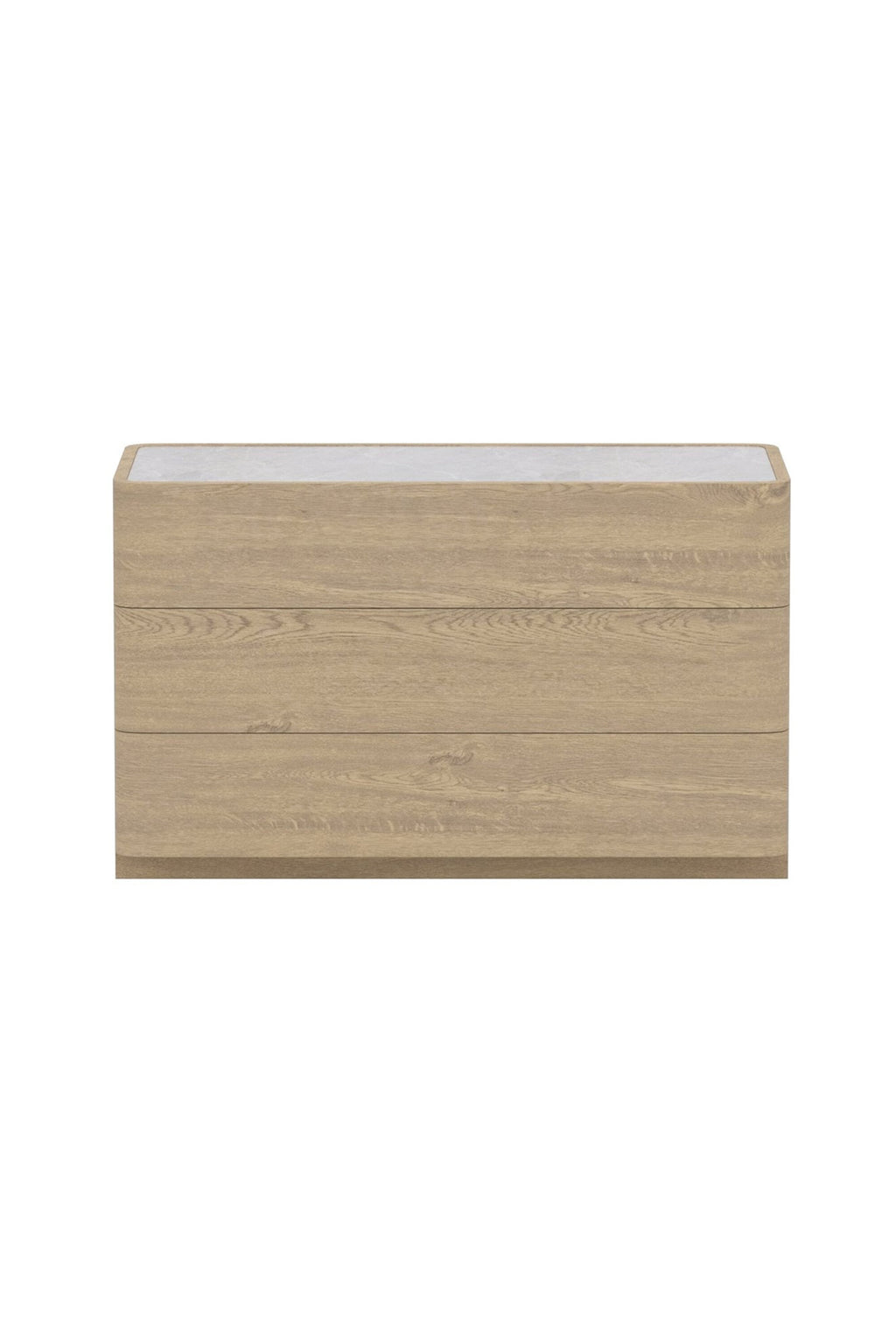 Noble byrå 48x100x60 cm naturfärgad MDF med 3D-papperslaminat och glas