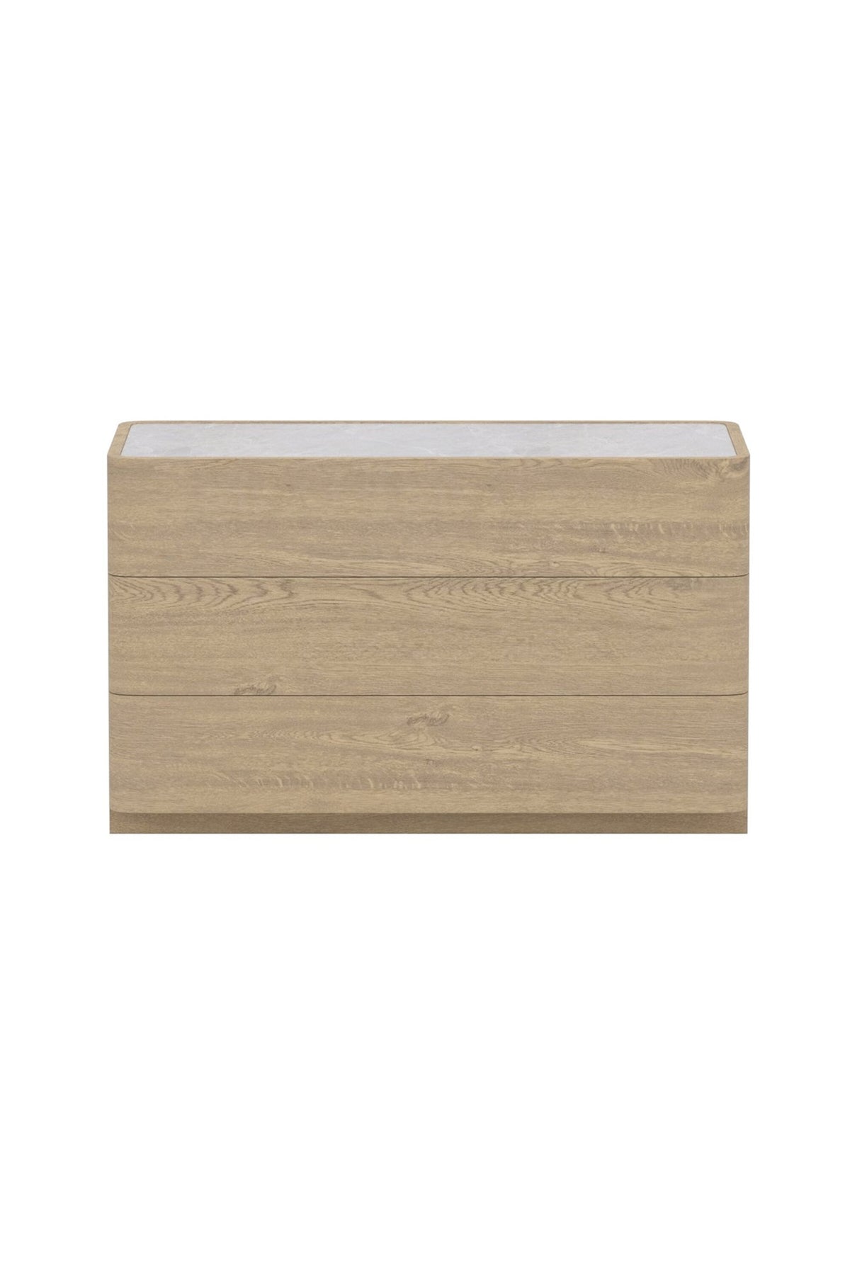 Noble byrå 48x100x60 cm naturfärgad MDF med 3D-papperslaminat och glas