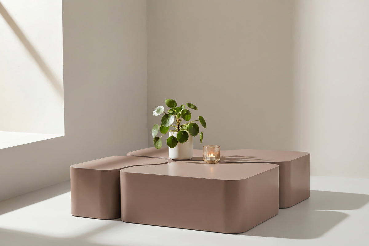 Nordland soffbord 95x70, 74x60 och 40x40 cm brunt