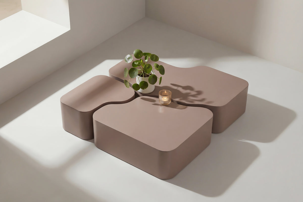 Nordland soffbord 95x70, 74x60 och 40x40 cm brunt