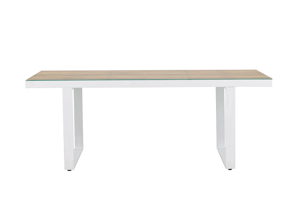 Merlo rektangulärt matbord vitt/vitlaserat