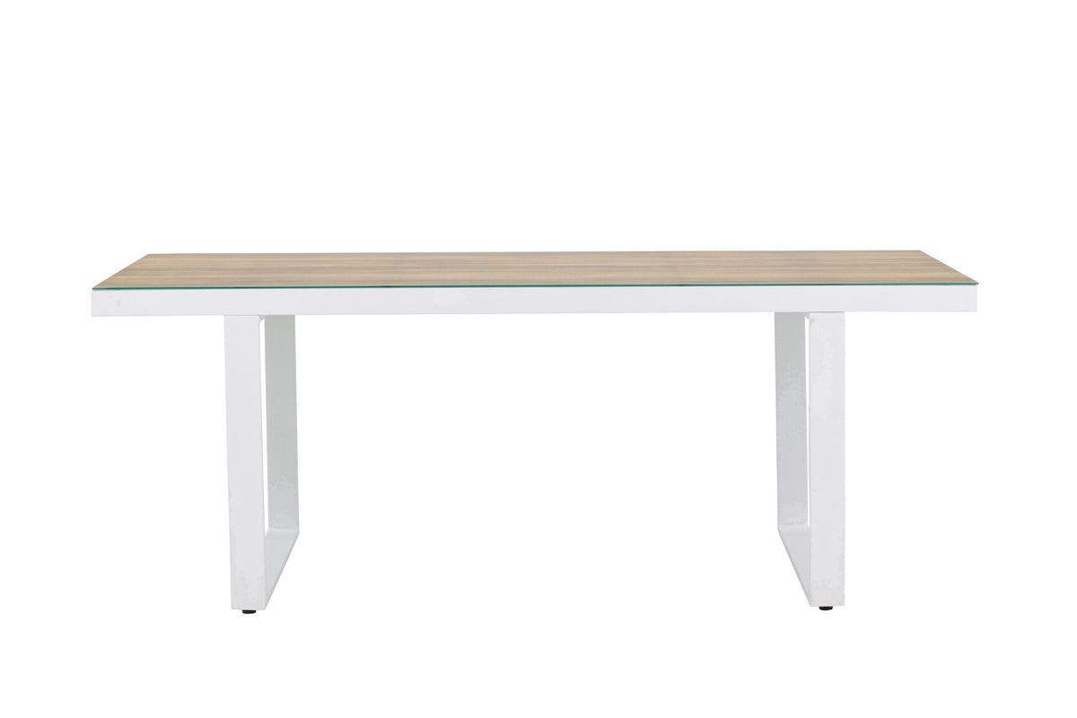 Merlo rektangulärt matbord vitt/vitlaserat