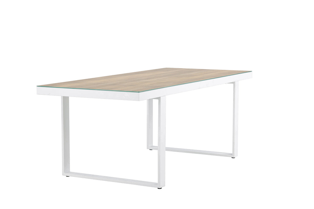 Merlo rektangulärt matbord vitt/vitlaserat