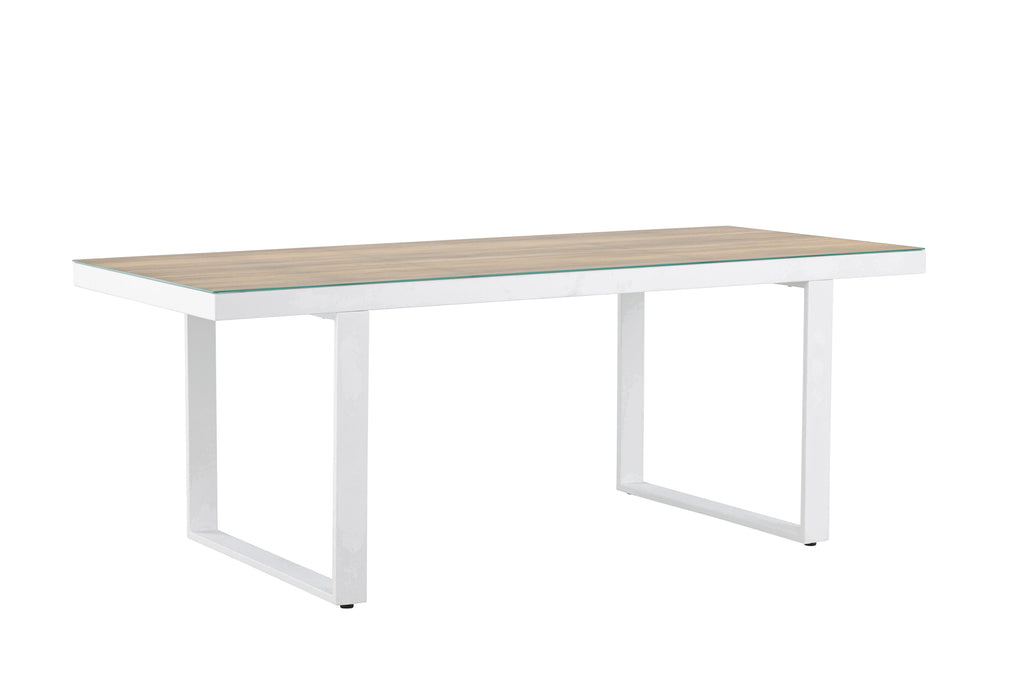 Merlo rektangulärt matbord vitt/vitlaserat