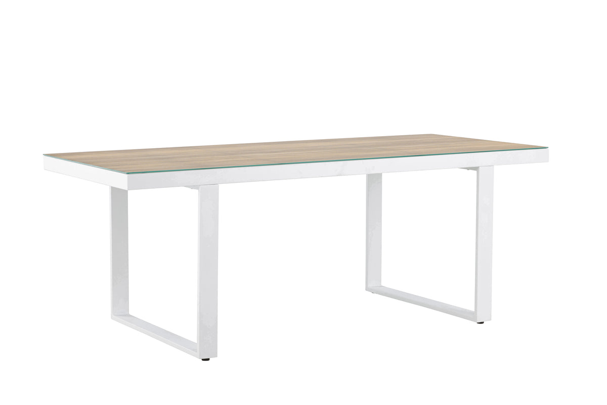 Merlo rektangulärt matbord vitt/vitlaserat