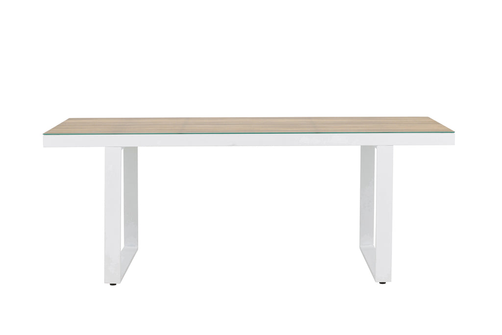 Merlo rektangulärt matbord vitt/vitlaserat
