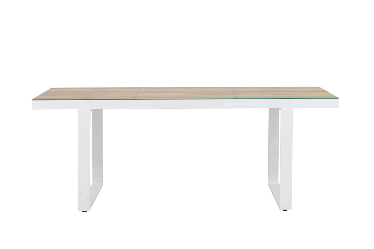 Merlo rektangulärt matbord vitt/vitlaserat