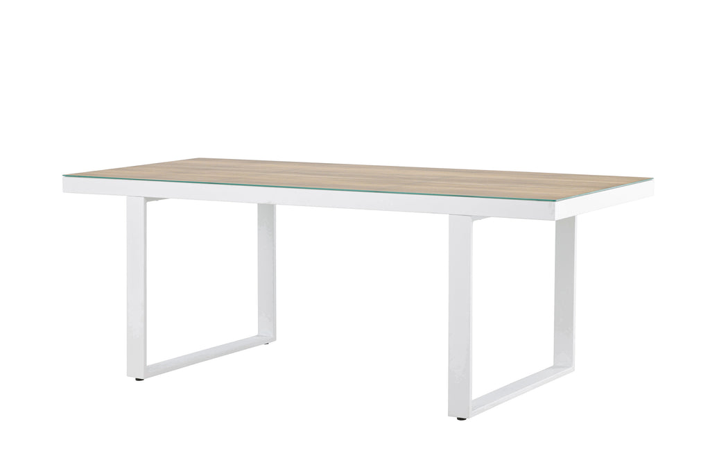 Merlo rektangulärt matbord vitt/vitlaserat