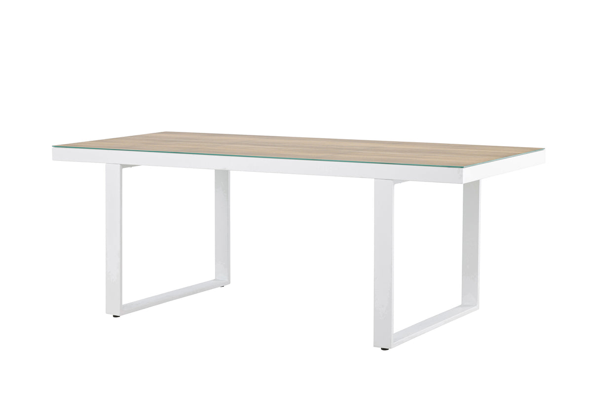 Merlo rektangulärt matbord vitt/vitlaserat