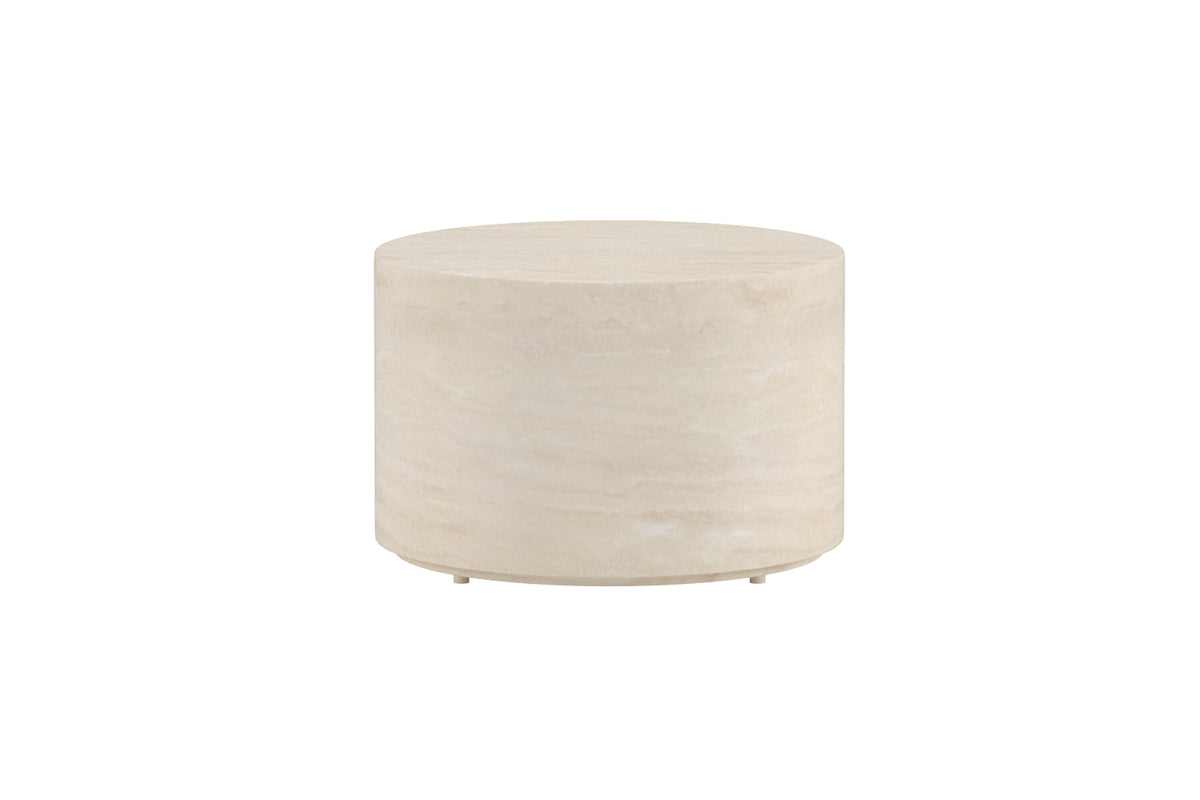 Lissabon sidobord Ø60 cm beige