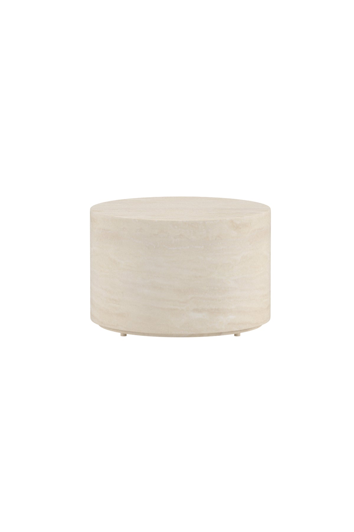 Lissabon sidobord Ø60 cm beige