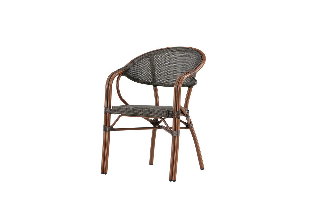 Vila Real kaféstol 2-pack brun/svart