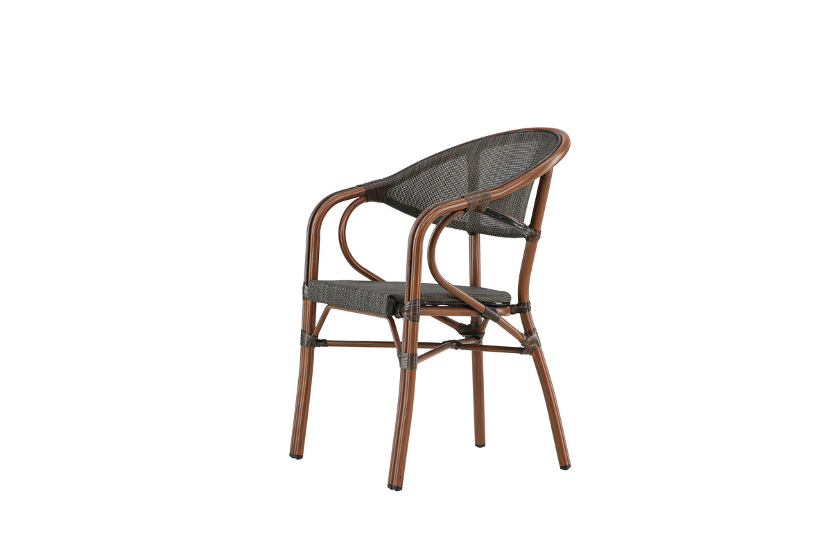 Vila Real kaféstol 2-pack brun/svart