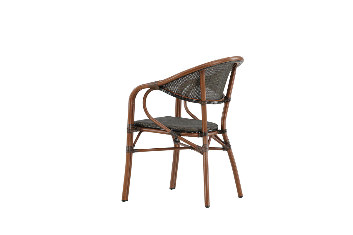 Vila Real kaféstol 2-pack brun/svart