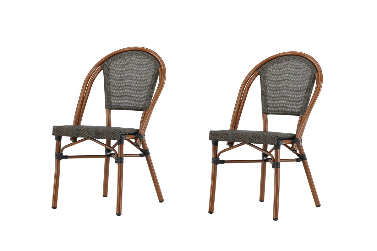 Guarda kaféstol brun/svart, 2-pack