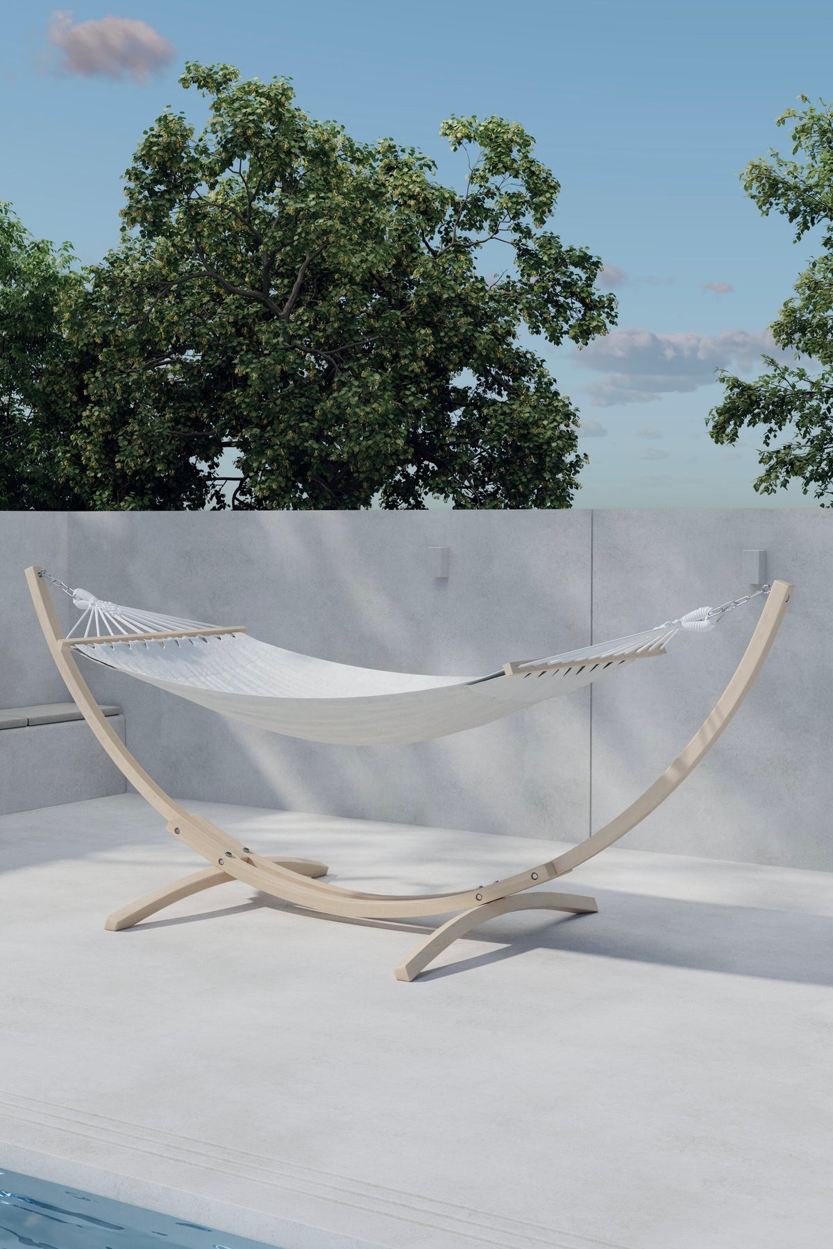 Hedvig hammock vitlaserad/beige