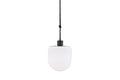 Colie pendellampa Ø16x21 cm svart/vit