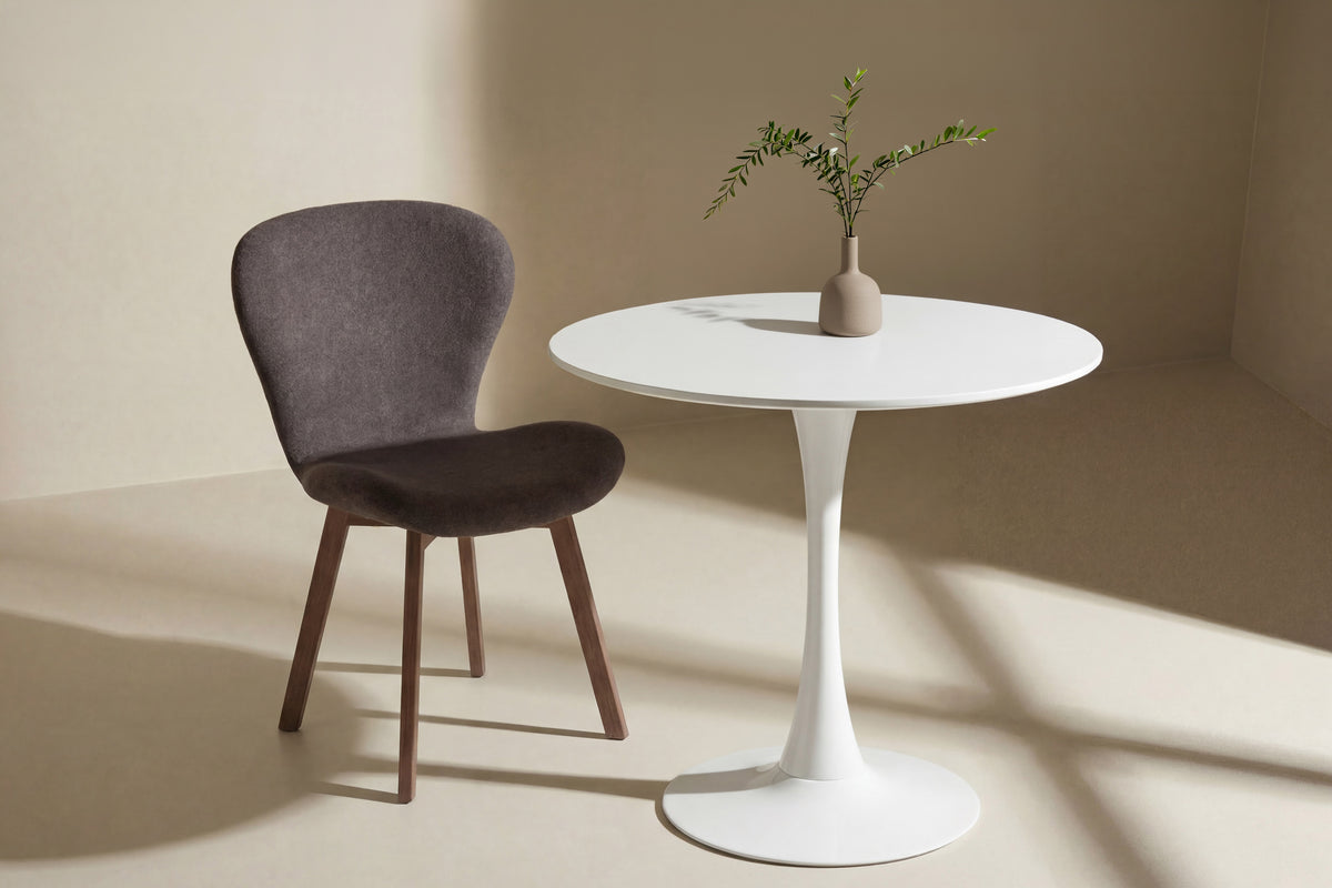 Hamden runt matbord Ø80 cm vit MDF