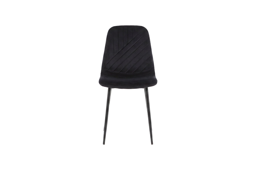 Polar Diamond matstol 2-pack svart sammet och svart underrede