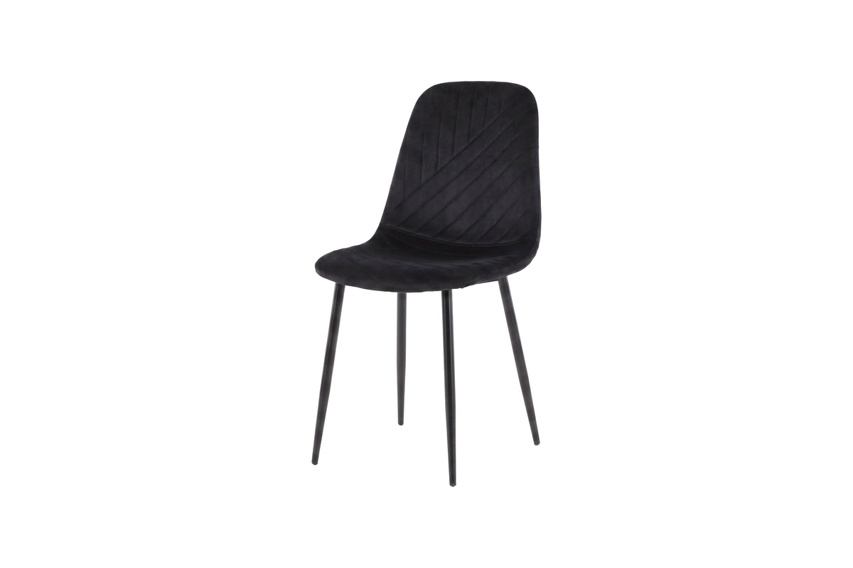 Polar Diamond matstol 2-pack svart sammet och svart underrede