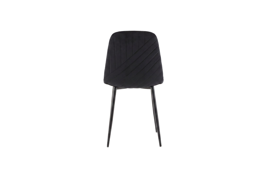Polar Diamond matstol 2-pack svart sammet och svart underrede