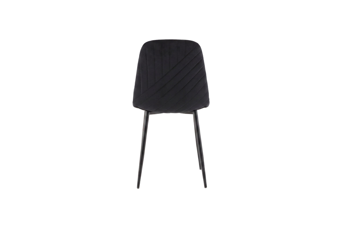 Polar Diamond matstol 2-pack svart sammet och svart underrede