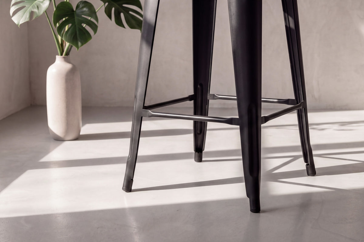 Tempe barstol 2-pack mattsvart metall