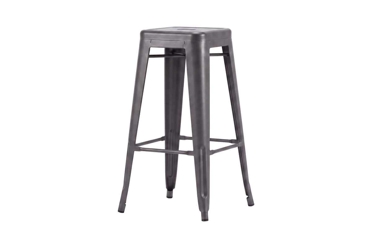 Tempe barstol 2-pack mörkgrå metall