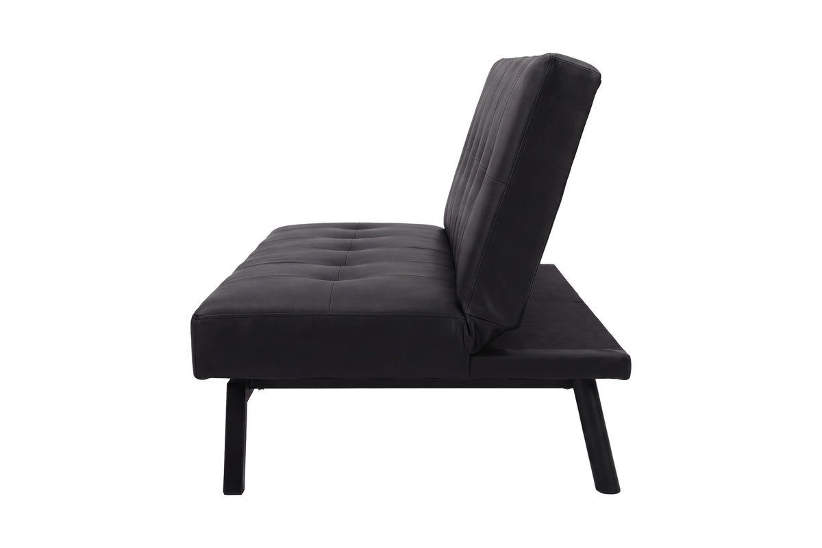 Bodil bäddsoffa svart konstläder