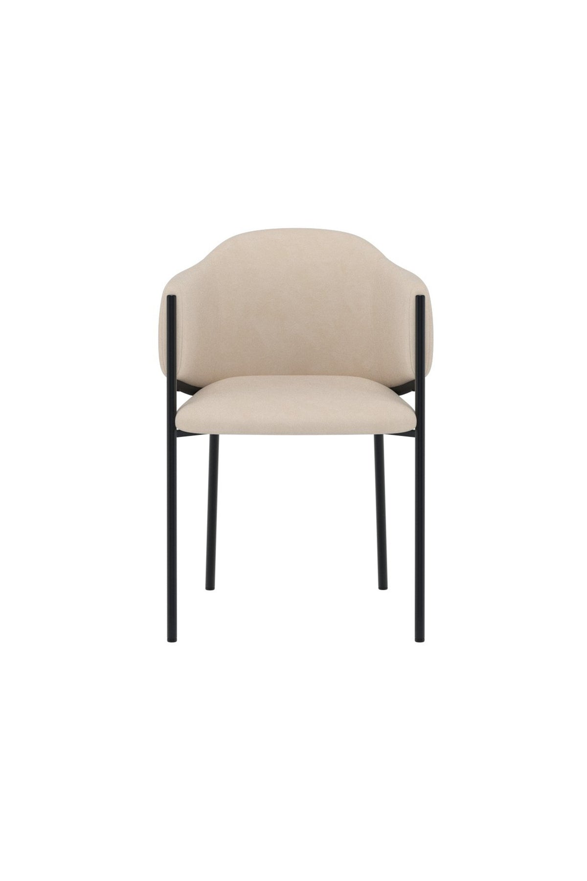 Evelina matstol 2-pack svart och beige sammet