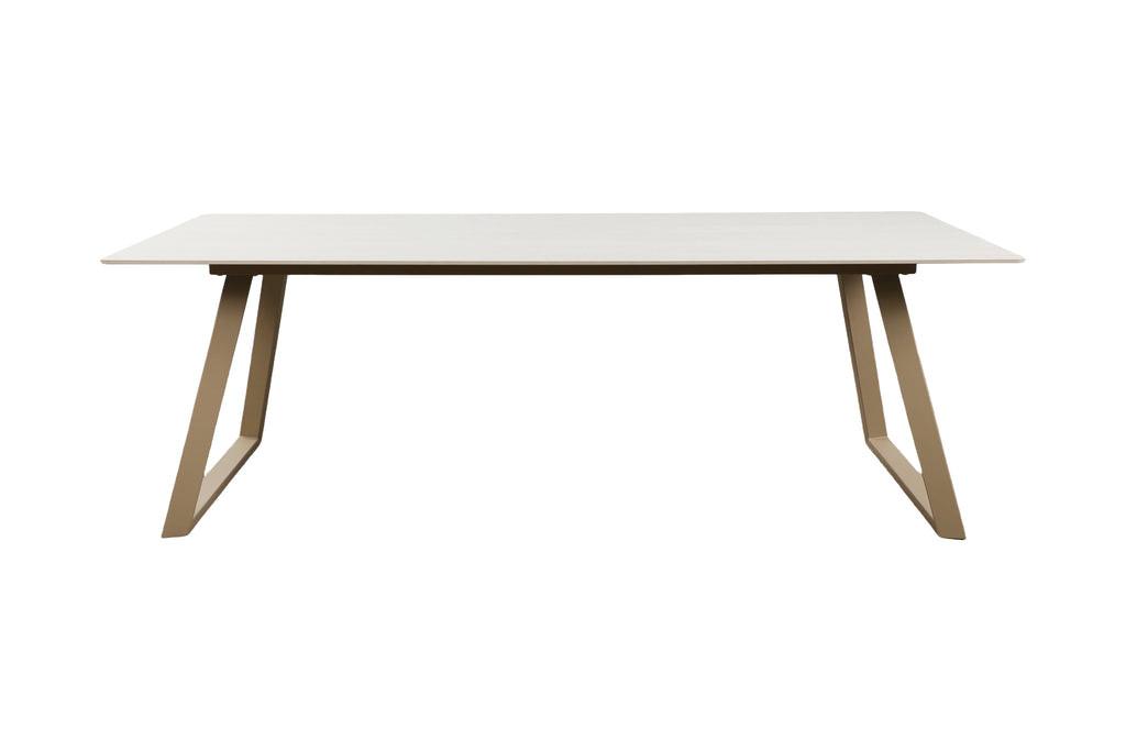 Estelle matbord 200x90 cm beige med marmormönster