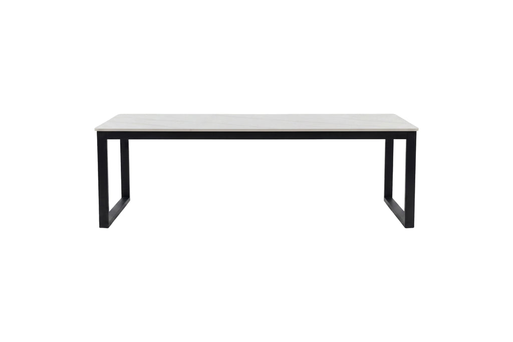 Estelle soffbord 120x60x36 cm svart/vit med marmorutseende
