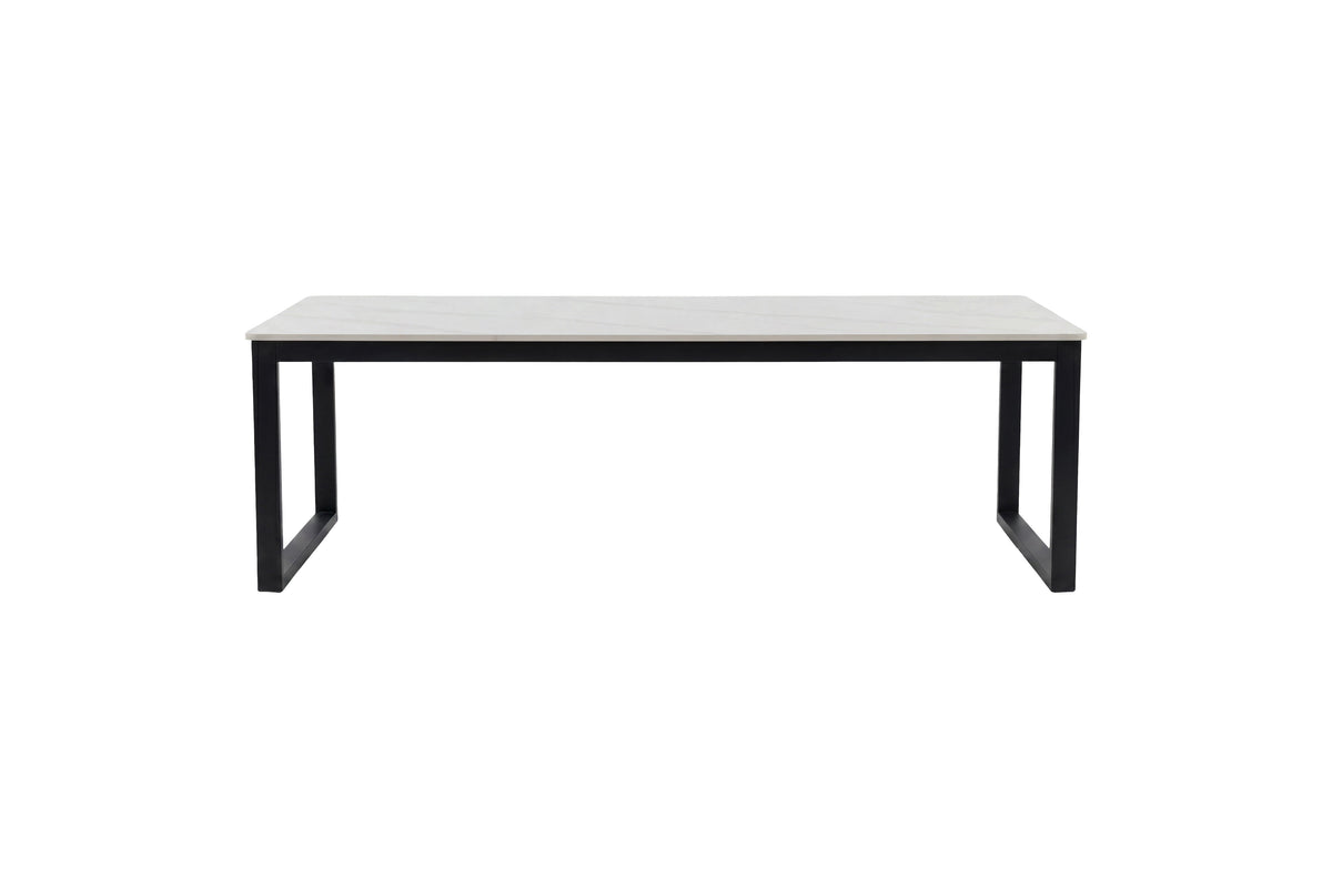 Estelle soffbord 120x60x36 cm svart/vit med marmorutseende