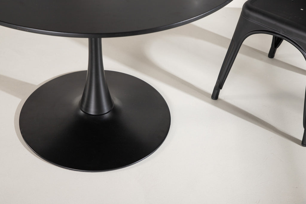 Hamden runt matbord Ø80 cm svart MDF