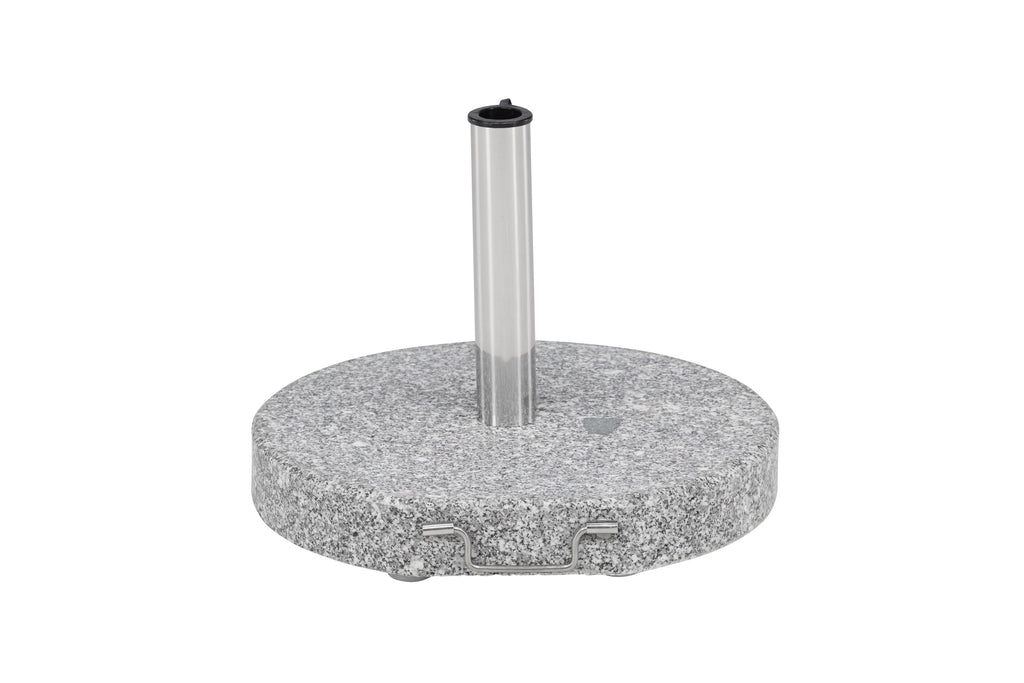 Stathera parasollfot i grå granit med rå yta