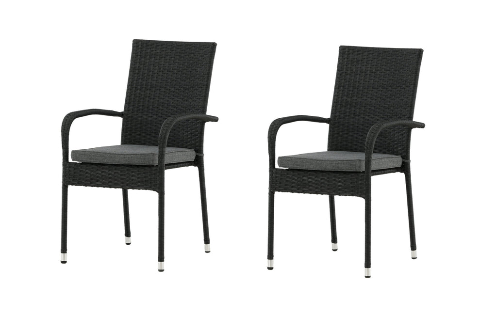 Anna matstol 2-pack svart