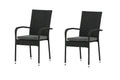 Anna matstol 2-pack svart