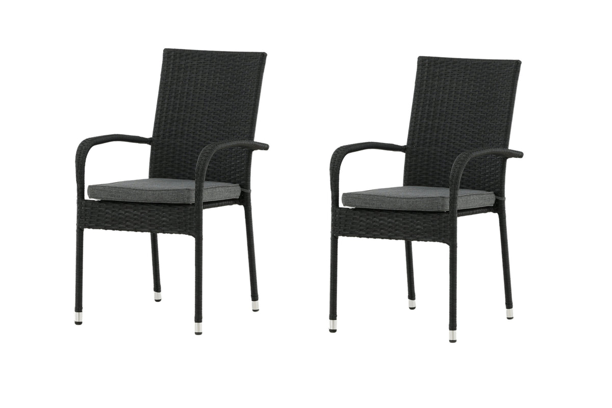 Anna matstol 2-pack svart