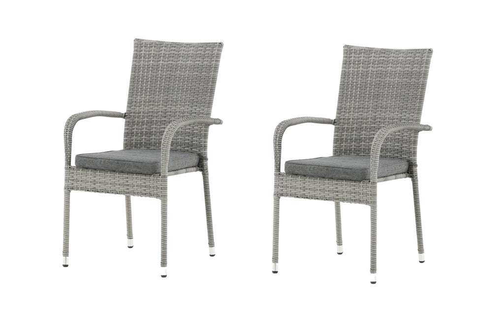 Anna matstol 2-pack grå