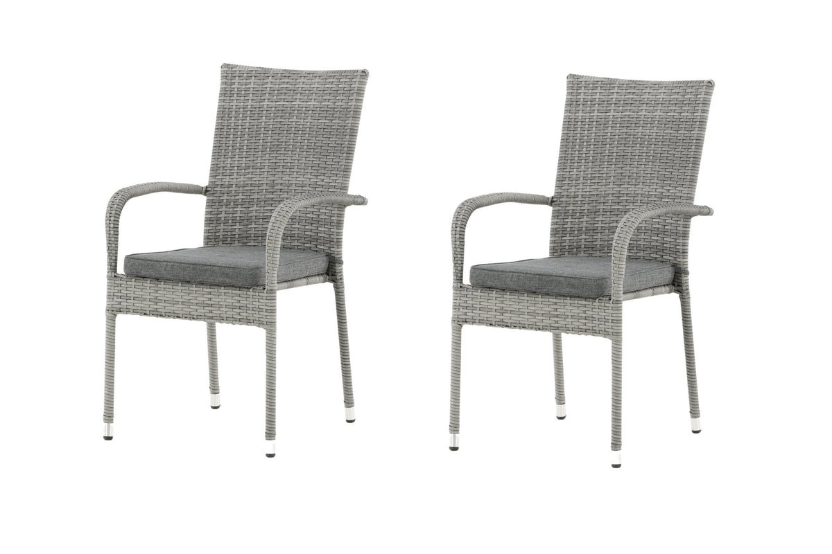 Anna matstol 2-pack grå