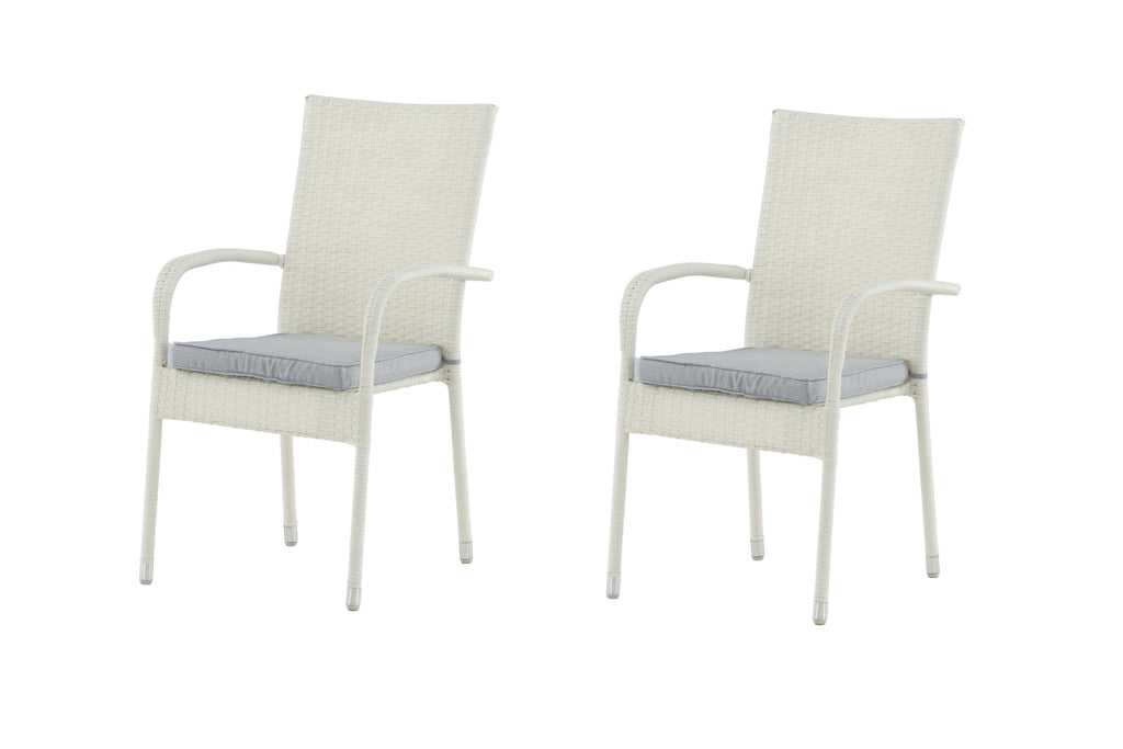 Anna matstol 2-pack vit