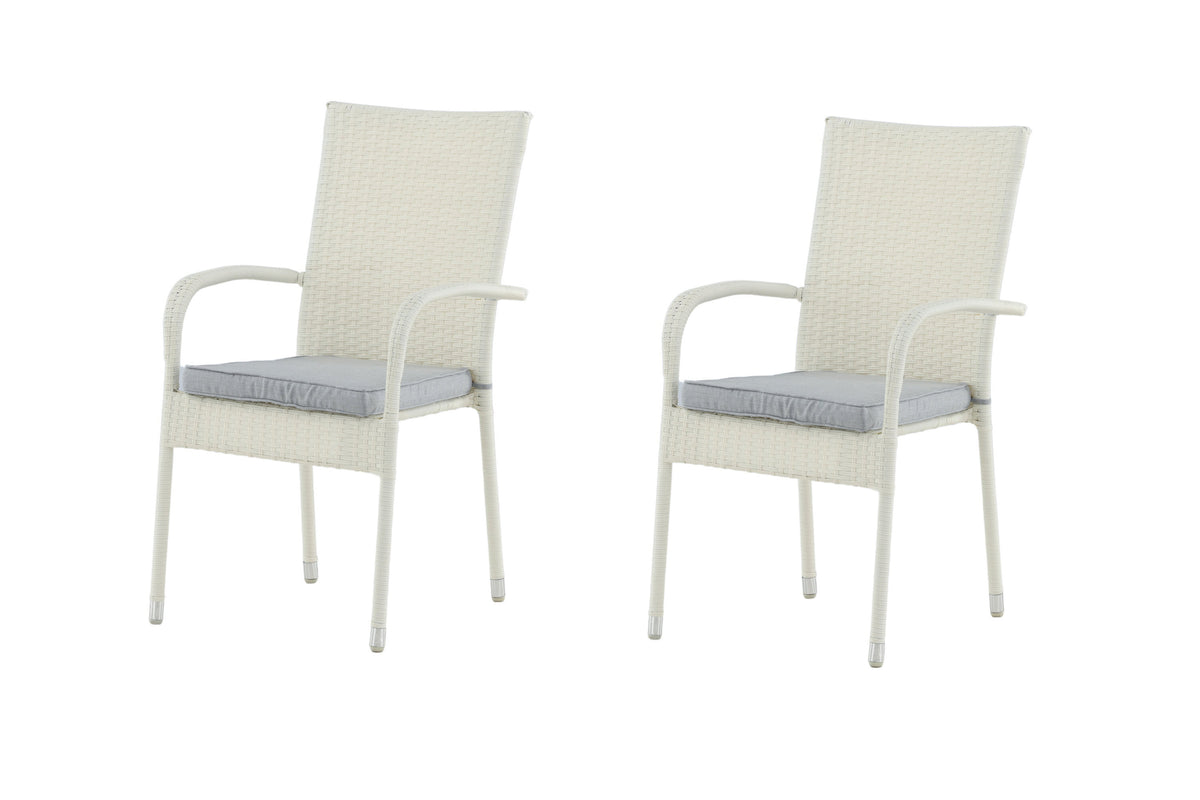 Anna matstol 2-pack vit