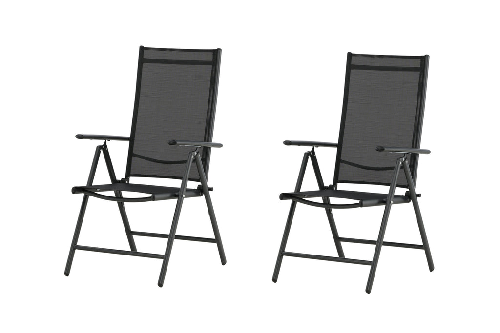 Break positionsstol med 5 lägen svart 2-pack