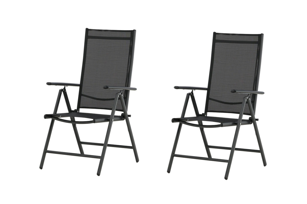 Break positionsstol med 5 lägen svart 2-pack