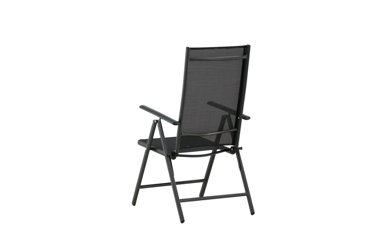 Break positionsstol med 5 lägen svart 2-pack